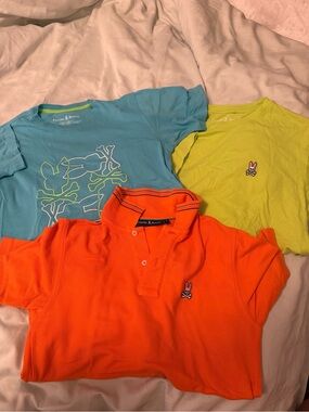 Psycho Bunny Kids polo and 2 t shirts
